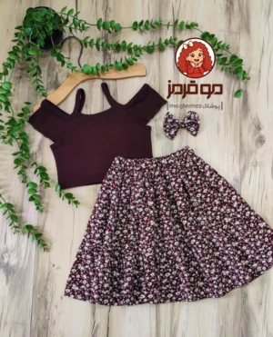 کراپ دامن و گیره پاپیون